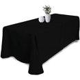 thumbnail image 1 of Black Tablecloth - 60X102 Inch Polyester Rectangle tablecloth,For 4 Foot Table In Washable Stain and Wrinkle Resistant,christmas tablecloth, 1 of 5