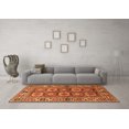 thumbnail image 3 of Ahgly Company Indoor Round Oriental Orange Industrial Area Rugs, 7' Round, 3 of 4