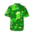 thumbnail image 3 of Kll Men'S Hawaiian Shirt Short Sleeve Button Down Beach Shirts-St Patrick'S Day2, 3 of 8