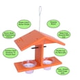 thumbnail image 4 of Comedero para pájaros Oriole de doble taza con clavijas naranjas, 4 of 8