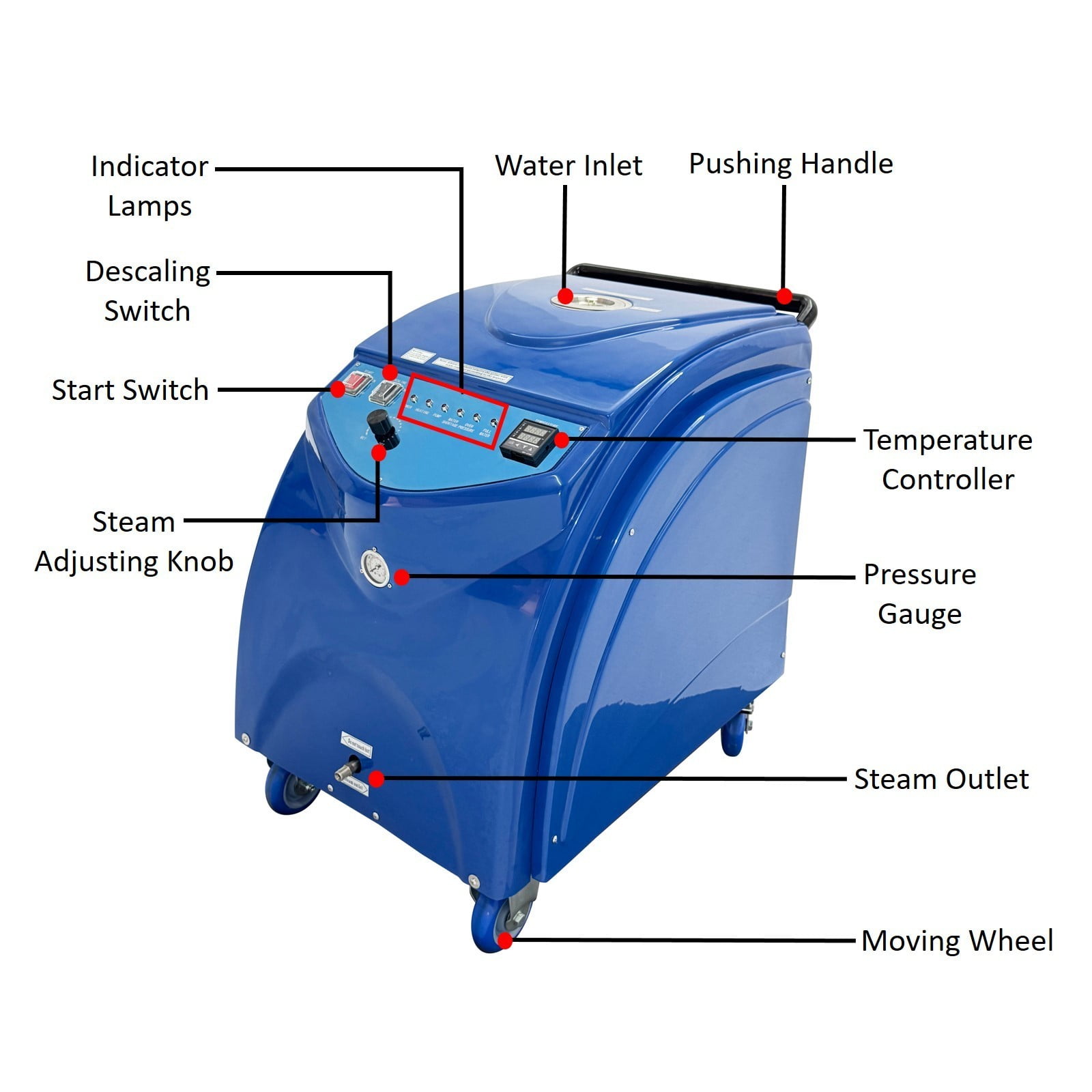 Electric High Pressure Steam Car Washer Instant Steam High-temperature Car Wash Machine 220V