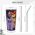 thumbnail image 4 of Taza de café Smiling Critters con tapa, 20 oz, vaso de viaje de acero inoxidable que se mantiene frío durante 9 horas y caliente durante 3 horas, 4 of 7