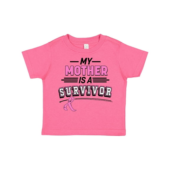Inktastic My Mother is a Survivor Breast Cancer Awareness Boys or Girls Toddler T-Shirt