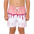 thumbnail image 5 of Infant Boys Girls Unisex Shorts Summer Athletic Sports Bottoms Ice Print Shorts For Boys – Lightweight Sporty Performance Shorts For Everyday Play And Practice,Pink1,100/(2-3 Years), 5 of 6