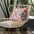thumbnail image 5 of Amrita Sen Designs  26 x 26 in. Paisley Pattern Square Broadcloth Indoor & Outdoor Zippered Pillow - White, Red & Orange, 5 of 5