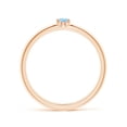 thumbnail image 2 of ANGARA Natural Classic Solitaire Oval Aquamarine Promise Ring in 14K Rose Gold for Women (Size-4x3mm) | March Birthstone, Birthday, Anniversary, Jewelry Gift for Women | Natural Aquamarine Ring, 2 of 9