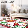 thumbnail image 2 of ODIKA 8'x10' Machine Washable Non-Slip Area Rug, Nordic Inspired Holiday Motif High Traffic Rug, Red, 635112, 2 of 7