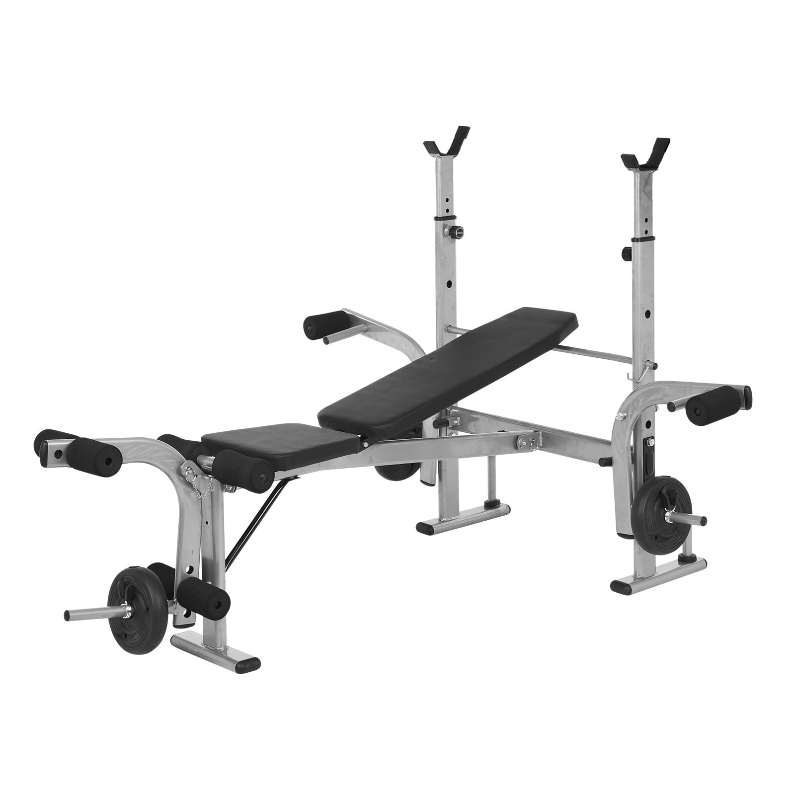 VANLOFE Adjustable Weight Bench,Dumbbell Bench with Squat Rack and