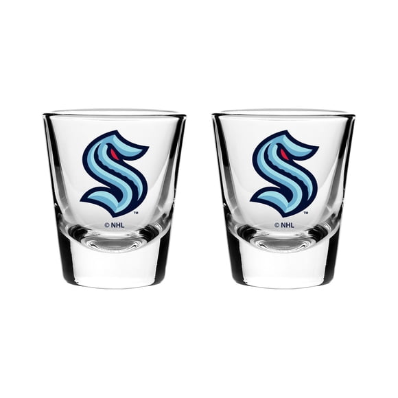 2 VERRE À SHOT SOUS LICENCE LNH OFFICIELLE SEATTLE KRAKEN