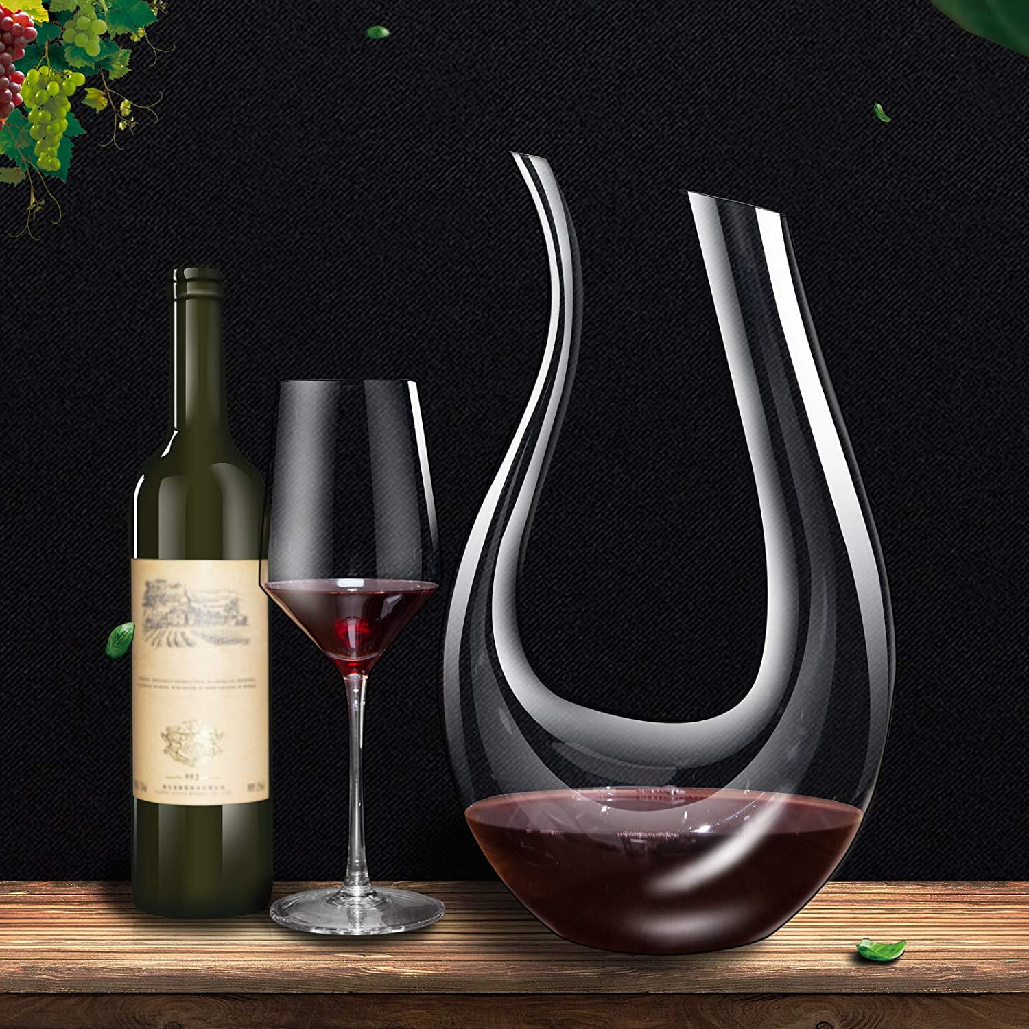 Top Seller Lead Free U Shape Wine Glass Decanter - China