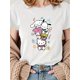 thumbnail image 1 of Medical Staff Graphic Women's Casual Crew Neck Short T-Shirt - Playful Cartoon Design, Machine Washable, Summer Essential for Healthcare Professionals, 1 of 7