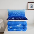 thumbnail image 5 of Erosebridal Blue Glitter Comforter Set Full, Sparkle Galaxy Twinkle Starlight Bedding Set Teens Adult, Ombre Pastel Duvet Sets Starry Sky Quilted Duvet with 2 Pillow Cases, 5 of 6