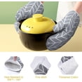 thumbnail image 3 of Oven Mitts, 2 Pack 10.24" X 5.12" Cotton Oven Mitt Pot Holders, Non-Slip Heat Resistant Oven Mits Kitchen Gloves Potholders for Cooking Baking Grilling (Grey), 3 of 7