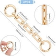 thumbnail image 3 of 2Pcs Bag Extender Chains Alloy Purse Chain Strap 12cm Golden Crossbody Shoulder Bag Strap Extender Chains with Connector Ring for Bag Straps Replacement Accessories Gold DIY, 3 of 9