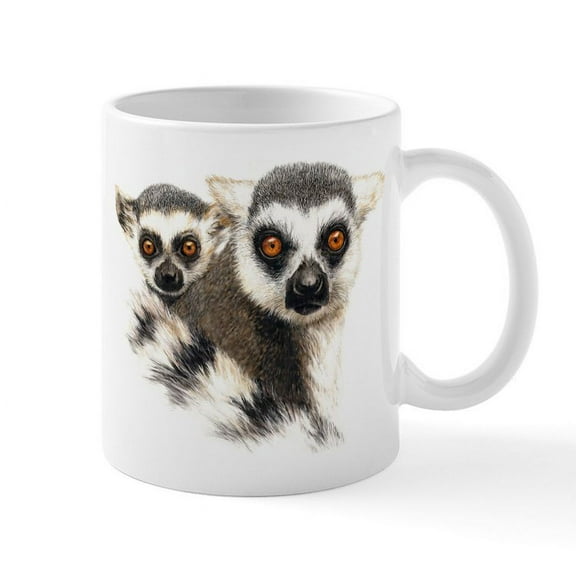CafePress - Lemurs Mug - 11 oz Ceramic Mug - Novelty Coffee Tea Cup