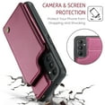 thumbnail image 5 of Mantto Case for Samsung Galaxy A13 5G with Card Holder, Retro PU Leather RFID Blocking Credit Card Slots Double Magnetic Clasp Flip Kickstand Shockproof Phone Cover for Samsung Galaxy A13 5G,Winered, 5 of 9