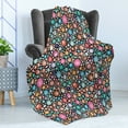 thumbnail image 4 of Geometric Soft Flannel Fleece Throw Blanket, Colorful Round Shaped Sea Stones in Repetitive Pattern Art, Cozy Plush for Indoor and Outdoor Use, 50" x 70", Charcoal Grey Multicolor, by Ambesonne, 4 of 5