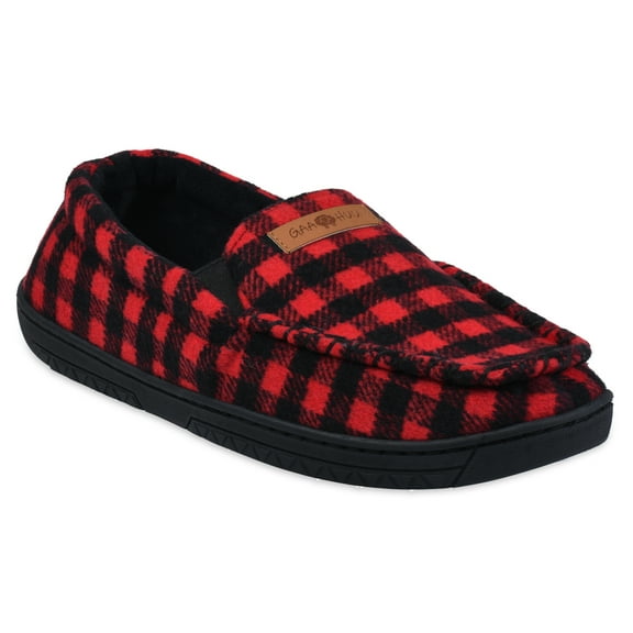 Gaahuu mens faux wool memory foam mocassin slipper