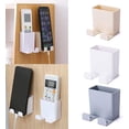 thumbnail image 1 of Soporte para teléfono celular montado en la pared de 3 piezas, ABS con gancho Caja organizadora montada en la pared para estante de carga de teléfono celular, caja de almacenamiento de control remoto Ormromra YQ-2081, 1 of 7