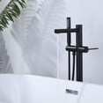 thumbnail image 6 of Wowow Single Handle Freestanding Tub Faucet with Hand Shower in Matte Black, 6 of 8
