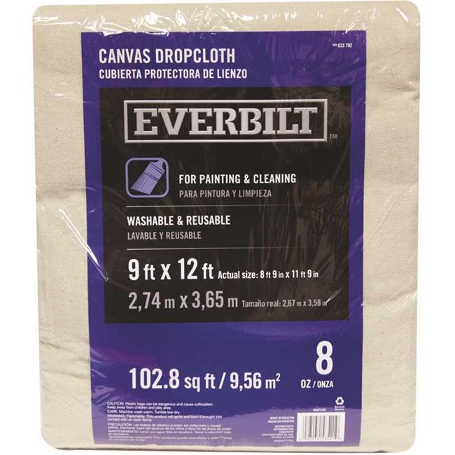 Everbilt 585214HD 9 x 12 ft. 8 oz Heavyweight Canvas Drop Cloth