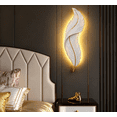 thumbnail image 3 of SJIGUANGZ 25.6" Modern Feather LED Wall Lamp, Decorative Wall Mounted Light for Bedroom, Bedside, Corridor, Living Room and Background Wall, 3 of 6