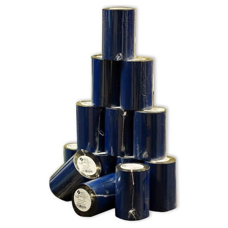 Thermal Transfer Ribbon - Wax 4.33" X 1476' (110mm X 450m) Black 24 Rolls/Case (ZEBRA Printer)