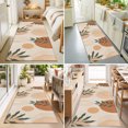 thumbnail image 5 of Bohemian Washable Runner Rugs 2'x6', Abstract Green Leaf Beige Lines Circle Geometric Art Washable Runner Rug Non-Slip Sturdy Edge Binding Carpet for Bedside Hallway Runner Kitchen Galley, 5 of 9