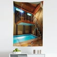 thumbnail image 1 of Holdiay Tapestry, Swimming Pool Photography with Stairs Exotic Vacation Theme Tropical Summer Days, Fabric Wall Hanging Decor for Bedroom Living Room Dorm, 5 Sizes, Multicolor, by Ambesonne, 1 of 1