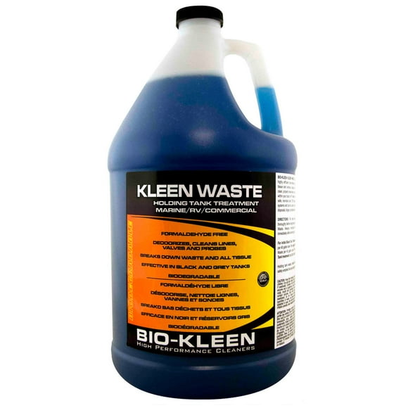 Bio-Kleen Waste Holding Tank Treatment M01709 Kleen Waste; Without Formaldehyde; With Deodorant; Lubricates Valves And Components; 1 Gallon; Single