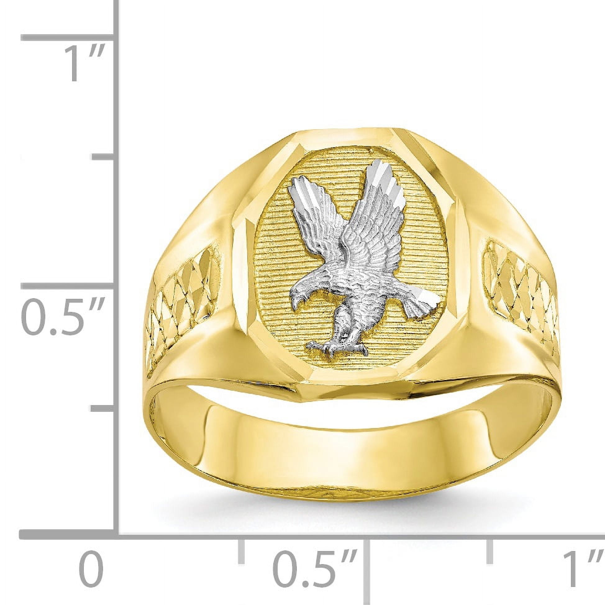 Men's Solid 925 Sterling Thai Silver Ring Gold Eagle Adjustable Size 8 9 10  11 | eBay