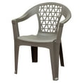 thumbnail image 3 of (2 pack) Adams Penza Outdoor Resin Stack Chair with Phone Holder, Plastic Patio Furniture, Gray, 3 of 8