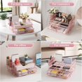 thumbnail image 4 of 3 Tier Mesh Desk Organizer with Drawer, Multi-Functional Desk Organizers and Accessories, Paper Letter Organizer with 2 Pen Holder for Home Office Supplies, 4 of 6