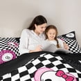 thumbnail image 5 of Erosebridal Leopard Print Billiard 7pcs Bedding Comforter Set For Girls,Cute Gothic Skull Queen Bedding Sets For Kids,Reversible, 5 of 7