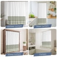 thumbnail image 5 of Sage Green Striped Waterproof Shower Curtain, Large 72"x78" Washable Polyester Fabric Shower Curtains for Bathroom, Modern Farmhouse Stripes Decorative Bathtub Curtain Sets with Hooks, 5 of 9