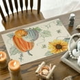thumbnail image 6 of YIKA Pumpkin Fall Placemats 1 Piece 12x18 Inch Fall Thanksgiving Harvests Vintage Table Mats For Party Catering Decorations B, 6 of 6