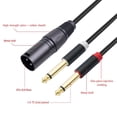 thumbnail image 4 of 2x6.35mm 1/4" Male to 3Pin Male Stereo Microphones Music Converters Adapters, 4 of 9