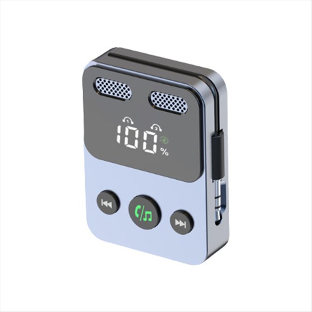 Adaptador Transmisor/Receptor Bluetooth 5.3 BR17 2 en 1 con Conector de 3,5 mm, Manos , Inalámbrico, para Altavoces de Coche y Auriculares.