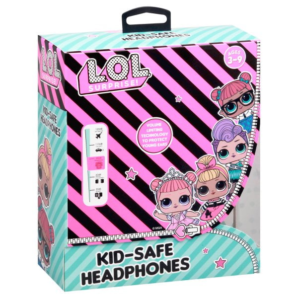 L.O.L Surprise Pink and White LOL639 Wired On-Ear Headphones 