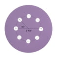 thumbnail image 4 of 5 Pack 5-Inch Purple Sanding Discs 1200 Grits 8 Hole Hook & Loop Professional Aluminum Oxide Sandpaper, 4 of 6