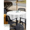 thumbnail image 5 of Outdoor Tablecloths with Umbrella Hole & Zipper, Green Leaves 54x54 Inch Square Tablecloths, Eucalyptus Leaves Weeping Summer Botanical Waterproof Table Cloth, Patio/Pool/Picnic Table Covers, 5 of 8