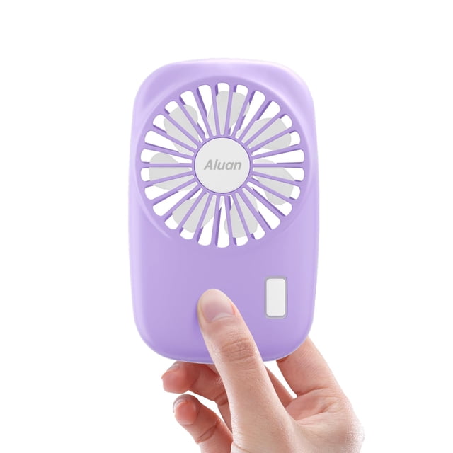 Ventilador de mano Aluan Mini Portátil USB Recargable Morado