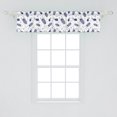 thumbnail image 2 of Ambesonne Insects Window Valance, Beetles and Bugs Doodle, 54" X 12", Dark Blue Ceil Blue, 2 of 3