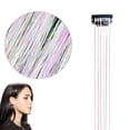 thumbnail image 1 of 50cm Synthetic Sparking Shiny Hair Tinsel Hair Extensions Hair Clip Extensions, 1 of 8