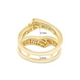 thumbnail image 4 of Baguette & Round Cut White Cubic Zirconia Enhancer Wrap Guard Ring For Women In 14K Yellow Gold Plated 925 Sterling Silver (Color: White, Clarity: VVS1-VVS2) -8, 4 of 6