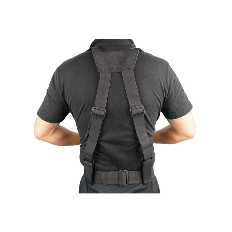 MELOTOUGH Men Suspenders 2.25 inch Black Hunting Suspenders for