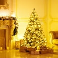 thumbnail image 2 of Gymax 6 FT Pre-lit Artificial Christmas Tree Snow Flocked Full Xmas Tree, 2 of 10