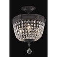 thumbnail image 1 of Elegant Lighting Esperanza 12" 3 Light Spectra Crystal Flush Mount, 1 of 2