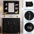 thumbnail image 7 of 36'' Black Neat - Conceal Items Effectively - Bathroom - Keep Bathroom Uncluttered, 7 of 7