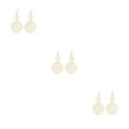 thumbnail image 3 of Pendientes de mujer Sonducket aro de moda flor gota de oreja joyería de compromiso Oro, 3 of 6